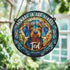 Dachshund Wirehaired Memorial Stained Glass Effect Suncatcher